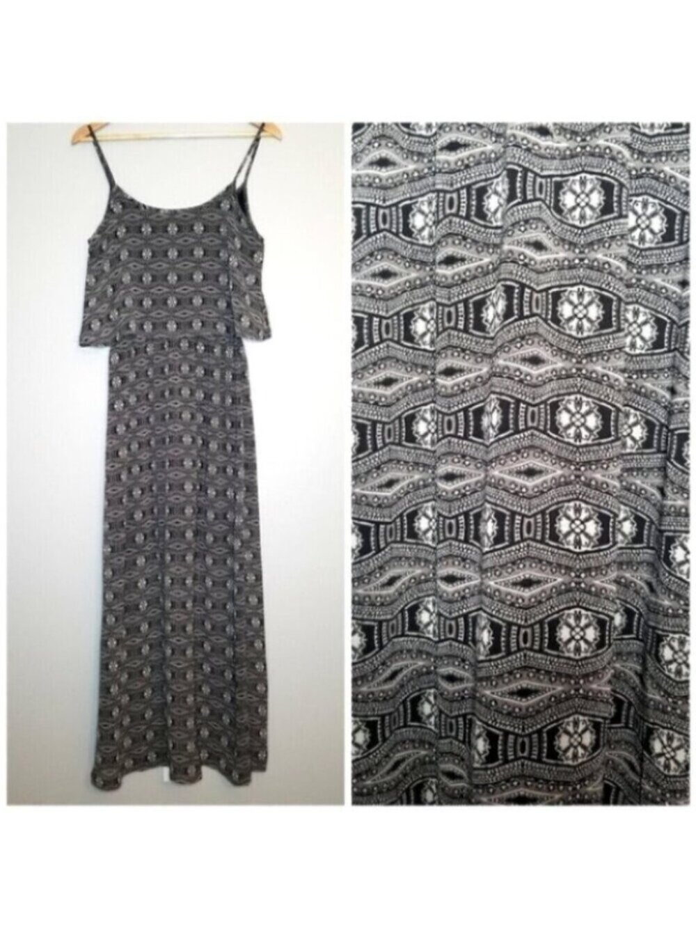 💘Liberty Love Black & White Maxi Dress Size Small